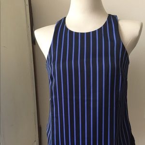 Silky striped racer back tank